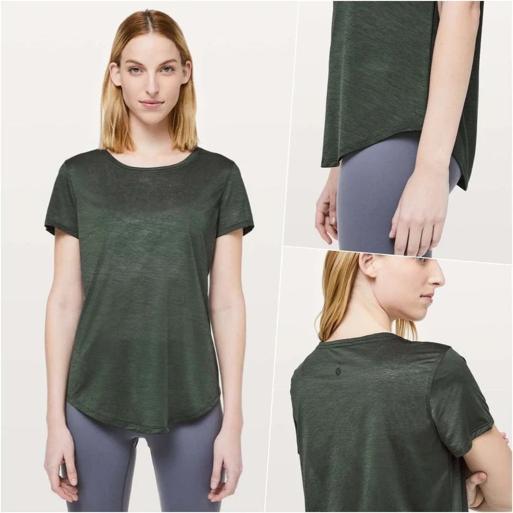 Lululemon Relaxed Short Sleeve Tee Olive 6 NWOT